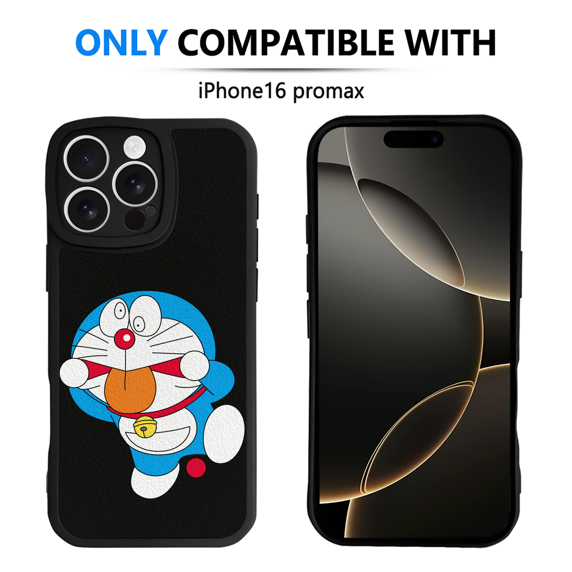 （画像用） ドラえもん Doraemon 【iPhone 16シリーズ対応】シリコンスマホケース（レザー調） 材質：シリコン